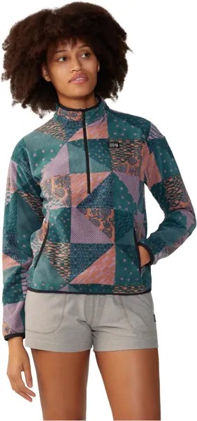 Пуловер Mountain Hardwear Novelty Microchill Pullover, цвет Dark Quartz Quilt Print