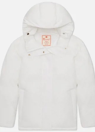 Женская куртка Champion Reverse Weave Water Repellent Hooded Padded, цвет белый, размер XS