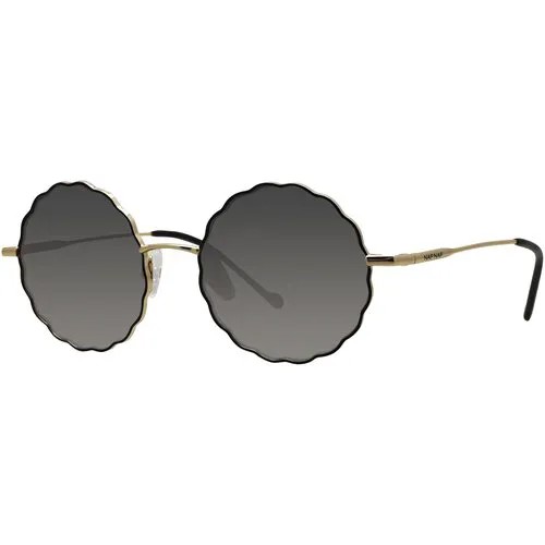 Солнцезащитные очки Naf Naf, круглые, оправа: металл, для женщин, золотой