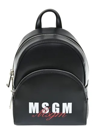 Черный рюкзак с белым логотипом, 21x17x10 см MSGM детский