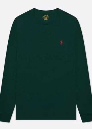 Мужской лонгслив Polo Ralph Lauren Custom Fit Embroidered Pony, цвет зелёный, размер S