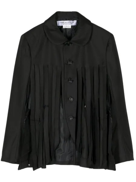 Однобортная куртка с бахромой Comme Des Garçons Comme Des Garçons, черный