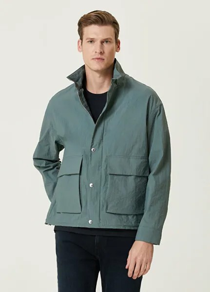 Пальто с высоким воротником Beymen Collection, зеленый