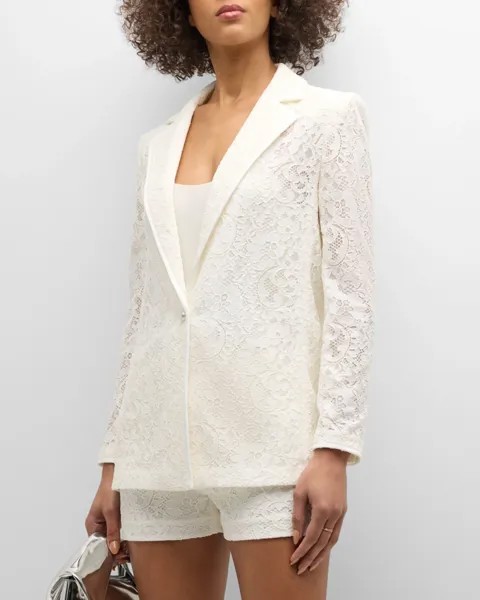 Прозрачный кружевной пиджак Judith Alice + Olivia, цвет Off White