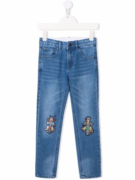 Stella McCartney Kids прямые джинсы с нашивками