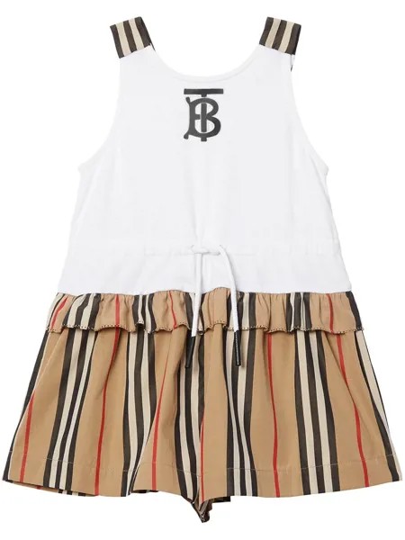 Burberry Kids ромпер в полоску Icon Stripe