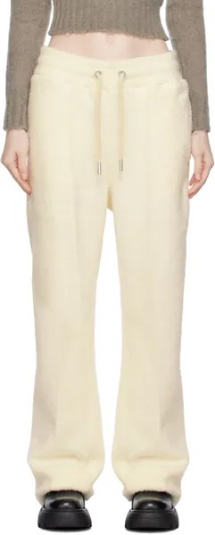 AMI Alexandre Mattiussi Белоснежные брюки для отдыха с завязками