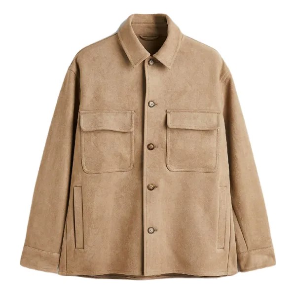 Куртка-рубашка H&M Relaxed Fit, коричневый