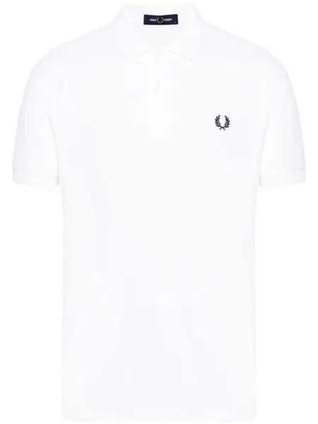 Fred Perry рубашка поло с вышитым логотипом, белый