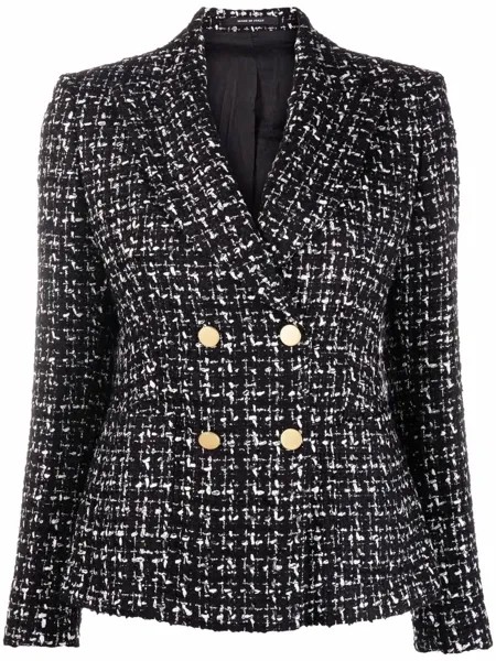 Tagliatore double-breasted tweed blazer