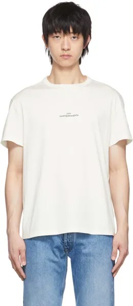 Белая хлопковая футболка Maison Margiela