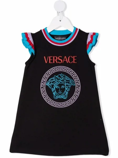 Versace Kids платье с логотипом Medusa