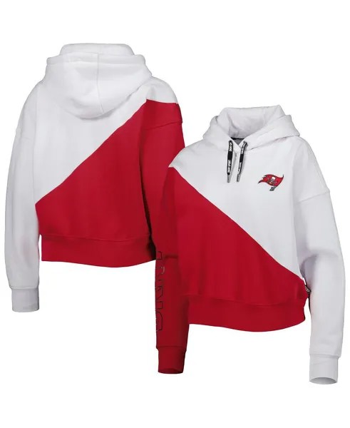 Женская бело-красная толстовка с капюшоном Tampa Bay Buccaneers Bobbi с цветными блоками DKNY