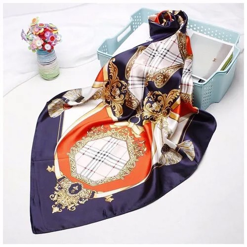Платок женский GI&A Queen, 90см*90см, мульти 4
