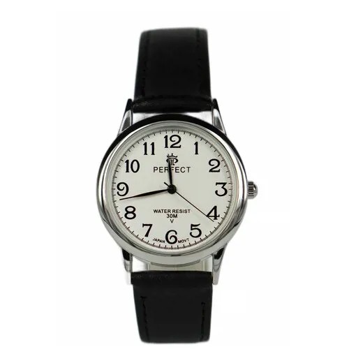 Perfect часы наручные, мужские, кварцевые, на батарейке, кожаный ремень, японский механизм GX017-009-9
