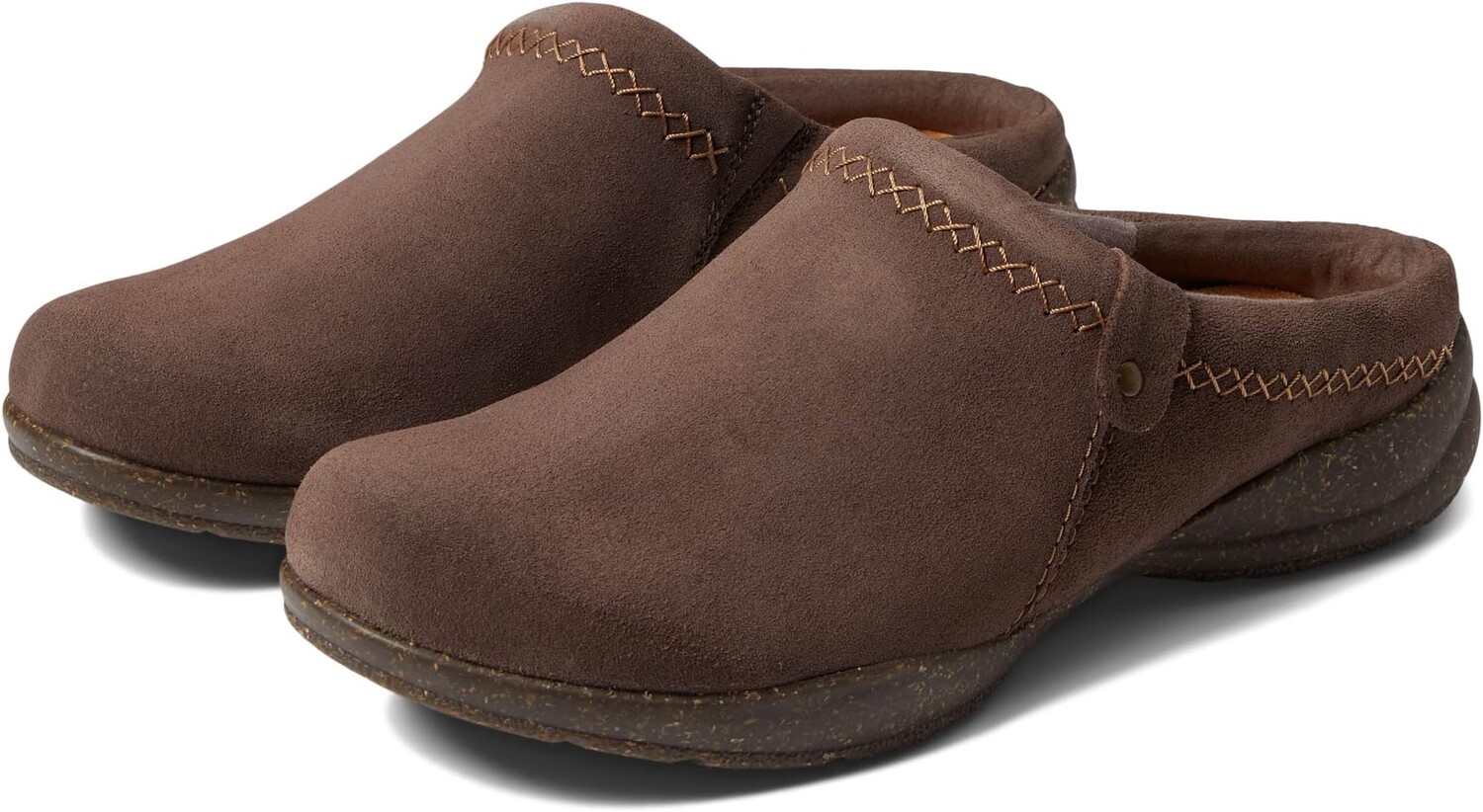 Сабо Roseville Echo Clarks, цвет Dark Taupe Suede