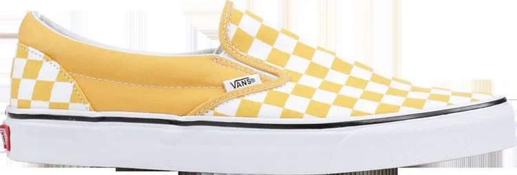 Кеды Vans Classic Slip On Ochre Checkerboard, желтый