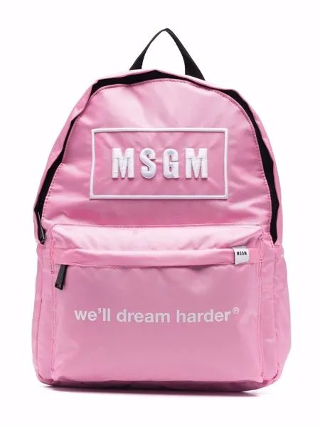 MSGM Kids рюкзак с вышитым логотипом
