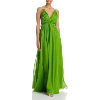 Женское длинное вечернее платье Cameron зеленого цвета со складками Sau Lee 10 BHFO 1150