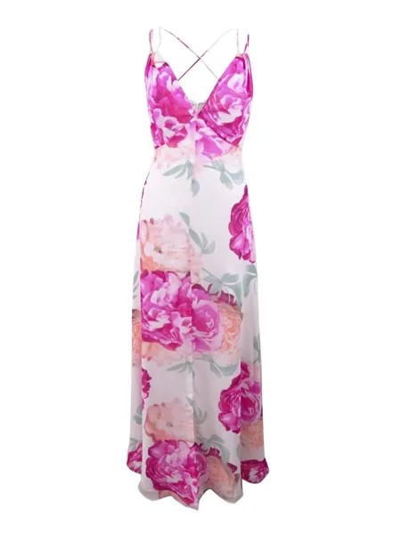 НОВОЕ длинное ПЛАТЬЕ с цветочным принтом Calvin Klein WHITE MULTI, летнее платье, размер 2