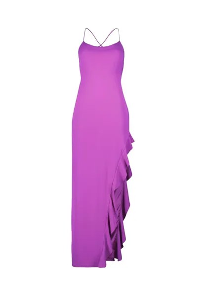 Вечернее платье с воланом Vera Mont, цвет Shiny Grape