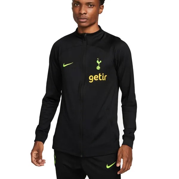 Мужская черная спортивная куртка с молнией во всю длину Tottenham Hotspur Performance Strike Nike
