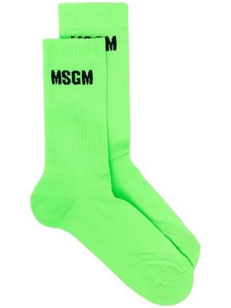 MSGM носки вязки интарсия с логотипом