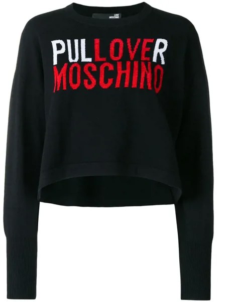 Love Moschino logo embroidered sweater
