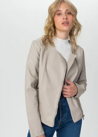 Кожаная куртка женская Tom Farr T4F W9905.14 бежевая 46