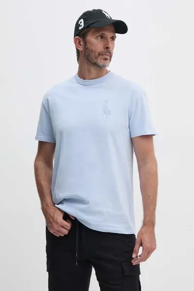 Хлопковая футболка Polo Ralph Lauren, синий
