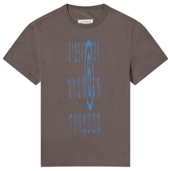 Футболка Mm6 Maison Margiela Stretched Number Logo T-Shirt, цвет Dark Grey