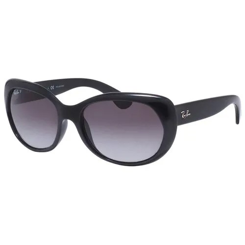 Солнцезащитные очки Ray-Ban, квадратные, оправа: пластик, градиентные, для женщин, черный