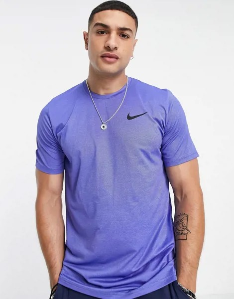 Голубая быстросохнущая футболка Nike Pro Training Hyper Dry-Голубой