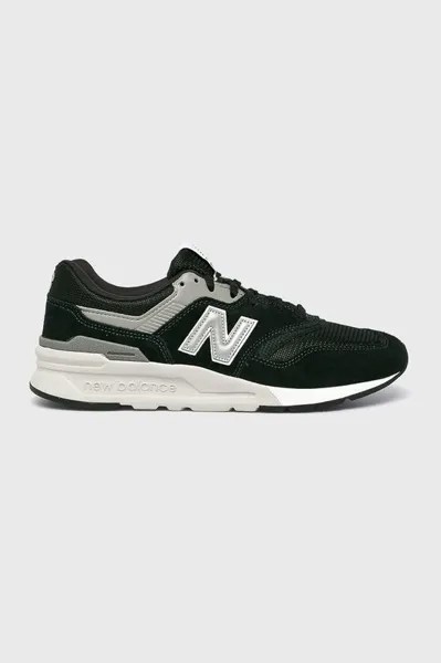997 Черные серебряные туфли New Balance, черный