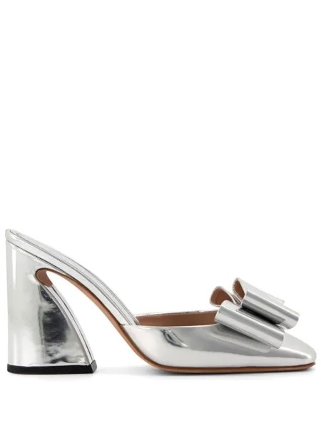 Giambattista Valli мюли Pop-Bow 100, серебристый