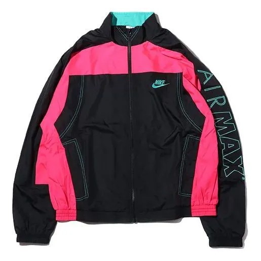 Куртка x atmos nrg винтажная лоскутная спортивная куртка Nike, черный