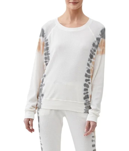 Свитшот Michael Stars, Mira Raglan Pullover Thermal Sweatshirt In Xena Placement Wash