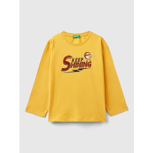 Лонгслив UNITED COLORS OF BENETTON, размер 110 (XS), желтый