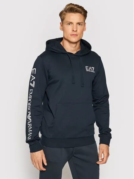 Толстовка обычного кроя Ea7 Emporio Armani, синий