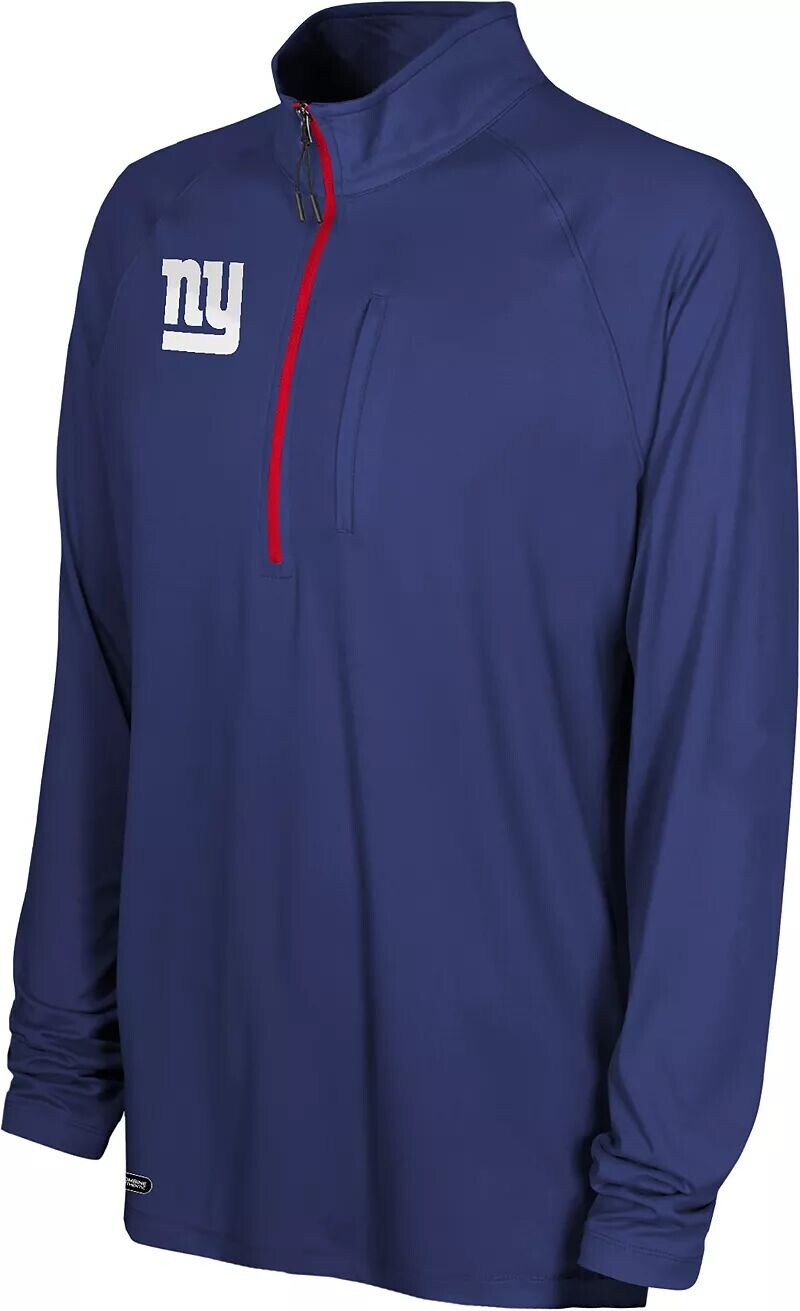 Мужской пуловер с молнией четверть четверти Nfl Combine Joint New York Giants Royal с воротником-стойкой и молнией в четверть