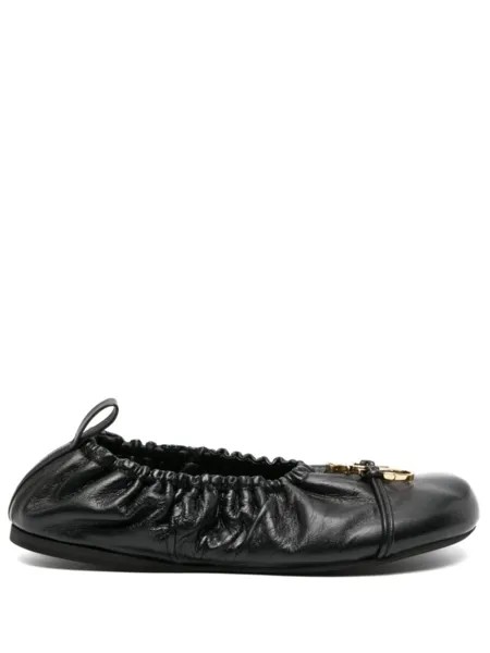 JW Anderson балетки с логотипом, черный