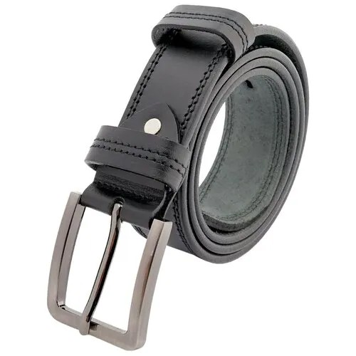 Ремень мужской Belt Premium 40мм из натуральной итальянской кожи цвета хаки с классической пряжкой из металла и длиной 120 см (арт. 3479)