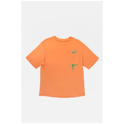 Повседневая хлопковая футболка Ennergiia 21-14048П-Э Оранжевый 140