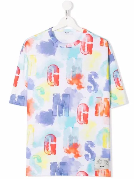MSGM Kids футболка с логотипом