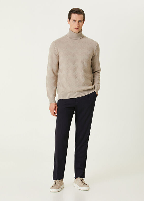Шерстяные брюки Kiton, синий