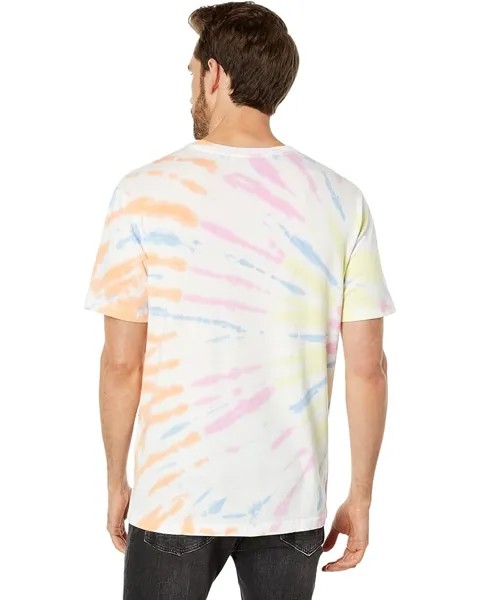 Футболка RVCA Manic Tie-Dye Short Sleeve Tee, цвет White Tie-Dye