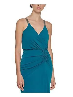 CALVIN KLEIN Womens Teal Straps Трикотажное платье из джерси на бретелях Спагетти 14