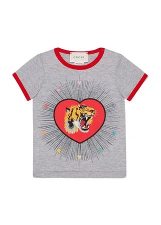 Gucci Kids футболка 'Baby' с тигром