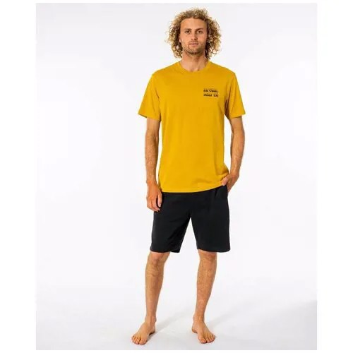 Футболка Rip Curl COIL TEE, цвет 1041 MUSTARD, размер M