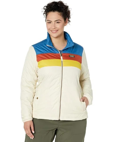 Куртка L.L.Bean Plus Size Mountain Classic Puffer Color-Block, цвет Marine Blue/Natural
